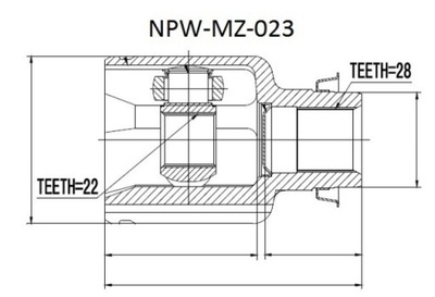 Шарнір внутрішній mazda 3 bk /atm/ 1.6 03- l/p фото №1