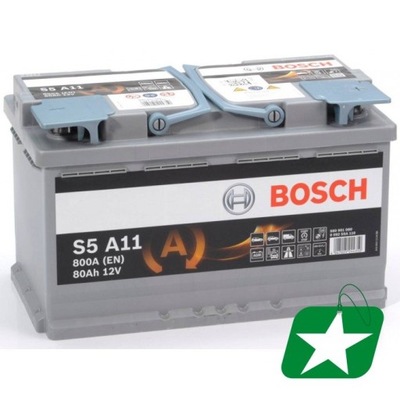 BOSCH S5 A11 AGM 80Ah 800A P+ 