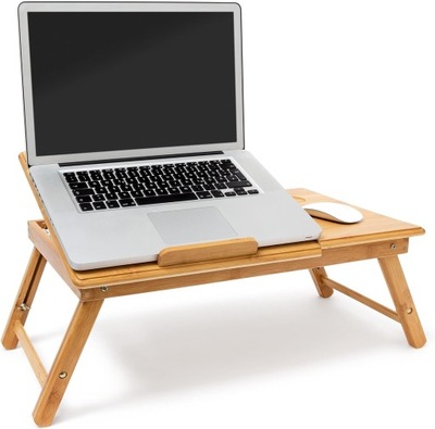 OPIS Relaxdays stolik pod laptopa z bambusa 30,5 x 72,5 x 35 cm