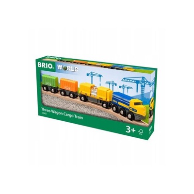 BRIO 33982 TRZYWAGONOWY POCIĄG TOWAROWY