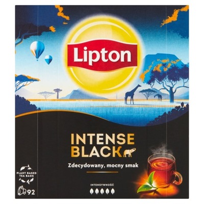 Lipton Herbata czarna Intense Black 92 torebki