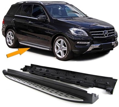 ПОРОГИ ПОДНОЖКИ НАКЛАДКИ ПОРОГА MERCEDES ML W166 AMG