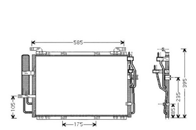 КОНДЕНСАТОР КОНДИЦИОНЕРА HYUNDAI MATRIX 1.6/1.8 06.0
