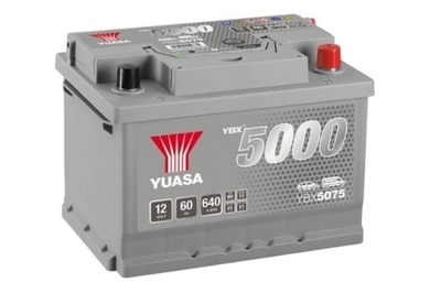 AKUMULIATORIUS YUASA 12V 60AH/640A SHP SMF P+ 