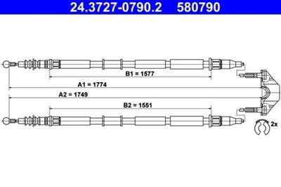 ATE 24.3727-0790.2 CIEGLO, STABDYS STOVĖJIMO 