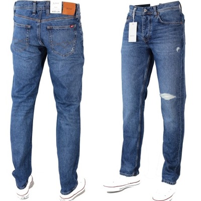 MUSTANG ALBERT COMFORT TAPERED SPODNIE JEANS _ W32 L36