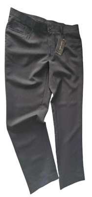 Trauser męskie spodnie wizytowe czarne W34L33