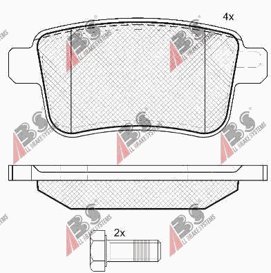 Тормозные колодки тормозные задняя renault kangoo ii 2008- фото №1