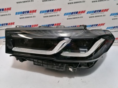 Bmw 5 g30 g31 f90 lift лампа перед левая led shadowline black line 8084375 фото №1