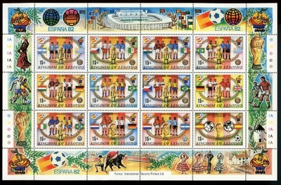 Lesotho** Mi. 373-84 Mistrzostwa świata w piłce nożnej