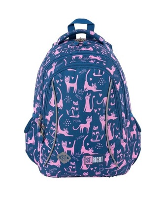 Plecak szkolny DZIEWCZĘCY 20L ST.RIGHT róż kotki