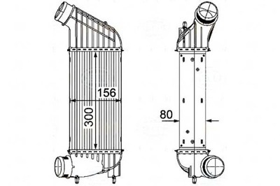 Інтеркулер радіатор повітря наддувний [he фото №1