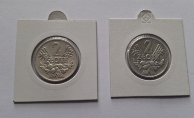 Monety z PRL 2 zł rok 1958 i 1974