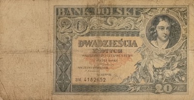 Banknot Polska 20 złotych 1931