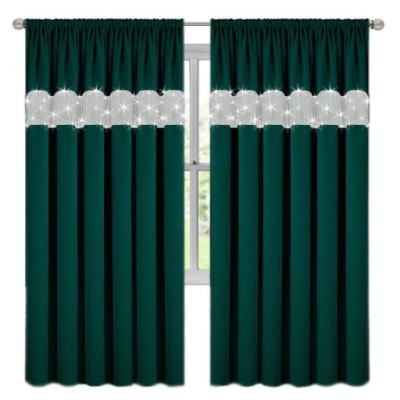 ZASŁONY MATOWE CYRKONIE 145x250 TAŚMA DIAMENTY