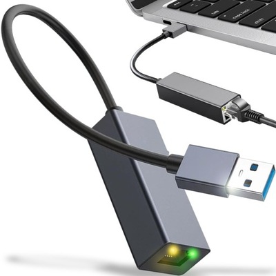 Przejściówka USB ethernet karta sieciowa adapter RJ45 hub LAN 1000 Mbps