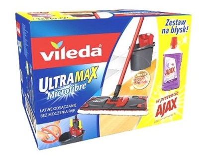 VILEDA Wiadro i mop płaski UltraMax 35 cm
