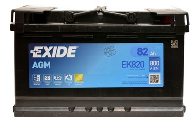 EXIDE EK820 82AH 800A AGM START-STOP