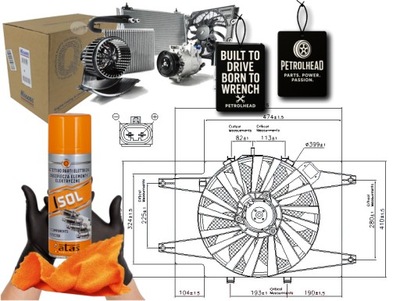 Вентилятор радіатора з корпус alfa romeo 147 1. #petrolhead pro+ kit4 фото №1
