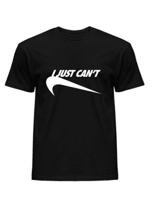 KOSZULKA T-SHIRT MĘSKI I JUST CAN'T CZARNY L