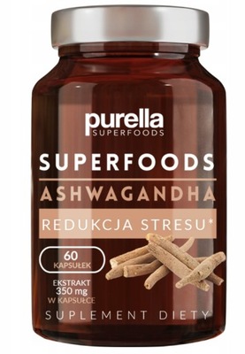 Purella Suplement Diety Ashwanandha Superfoods 60 kaps żeń-szeń indyjski