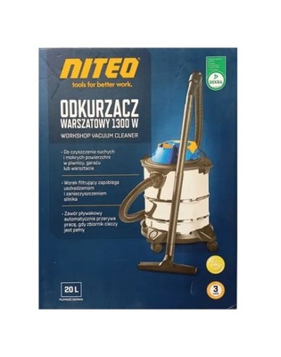 ODKURZACZ WARSZTATOWY NITEO TOOLS 1300W 20L