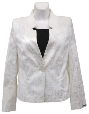 ŻAKIET MARYNARKA ELEGANCKI DZIEKAŃSKI ECRU r.40