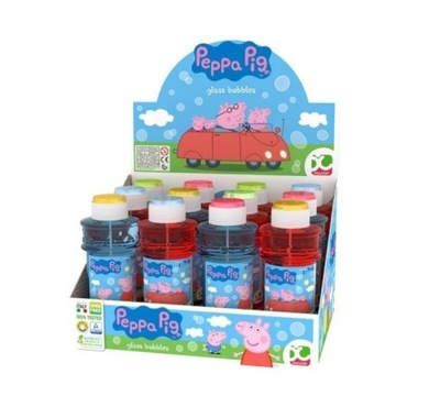 BAŃKI MYDLANE GLASS PEPPA PIG 300ML (12SZT)