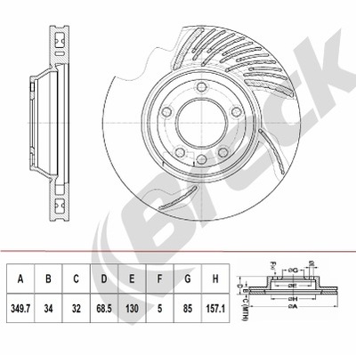 ДИСКИ ТОРМОЗНЫЕ ТОРМОЗНЫЕ BRECK BR 410 VH100