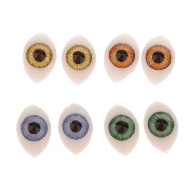 8 sztuk owalne sztuczne oczy gałki oczne DIY