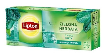 Herbata Zielona z Miętą Lipton 25 torebek