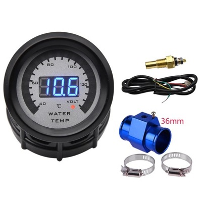 40-140? 2 In 1 Voltmeter Water Temperature Gauge Racing Digital Wate~78625 