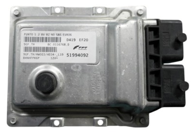 Блок управления двигателя fiat punto 1.2 51994092 9gf.th + программирование фото №1