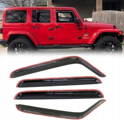 Вітровики вікон козирки jeep wrangler 07-16 фото №1