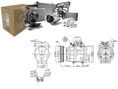 Компрессор кондиционера kia magentis 2.5 05.01- nis фото №1