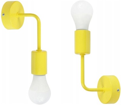 Lampa Kinkiet Ścienny Żółty Lampa Dla Dzieci Lampka Nocna Żołta Loft Led