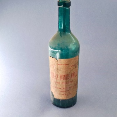 PRL STARA BUTELKA PO WINIE PERŁA WROCŁAWIA