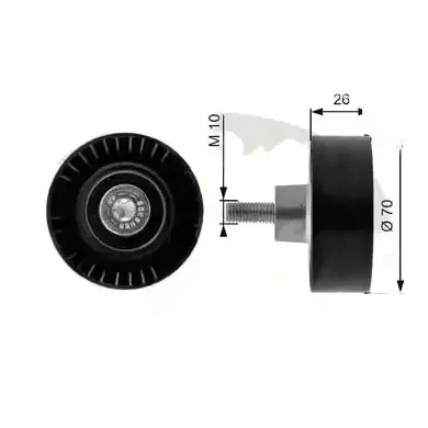 Ролик ремінь клиновий t36163 gates bmw 3 z3 e36 фото №1