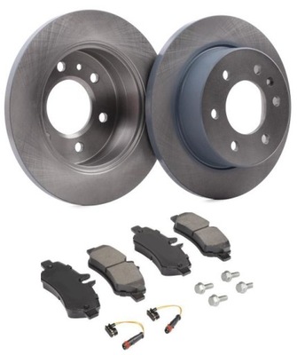 Гальмівні диски гальмівні колодки задня sprinter 211-318 crafter 30-35 фото №1