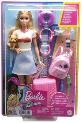 BARBIE HJY18 Lalka Malibu w podróży