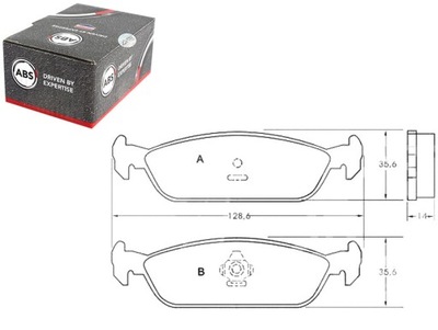 A.B.S. КОМПЛЕКТ КОЛОДОК ШАЛЬМІВНИХ 449287701 A255K
