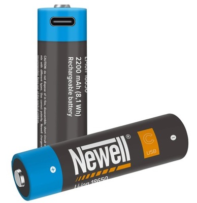 AKUMULATOR 18650 NEWELL ŁADOWANY PRZEZ USB-C