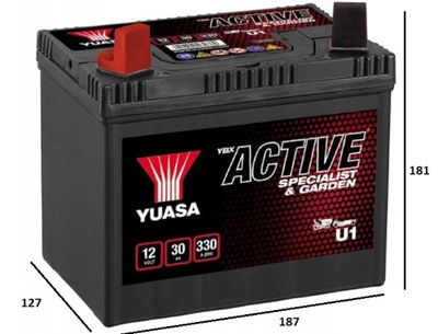 Akumulator 12V 30Ah 270A L+ U1 YUASA kosiarka