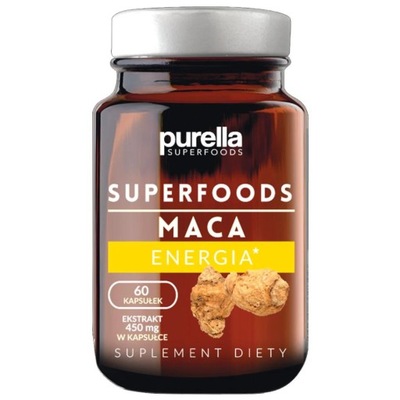 Maca energia Suplement diety 60 kapsułek Purella Superfoods