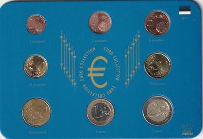 0853 - Zestaw 8 monet eurocentów Estonia