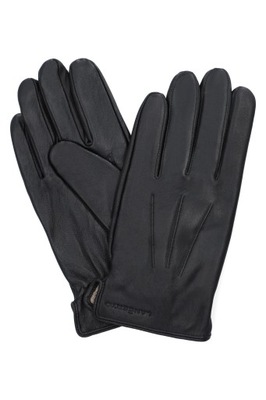Rękawiczki Skórzane Czarne Touch Lancerto M