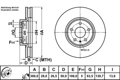 ATE DISCS BRAKE 2 PCS. FRONT FORD MONDEO V FORD USA FUSION  