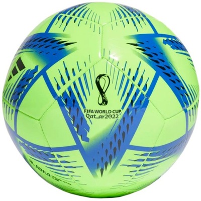 Piłka nożna adidas Al Rihla Club Ball zielono-niebieska H57785 r.5