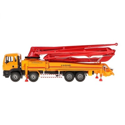 1:50 Construction Vehicle Truck Pump Truck, Equipment Orange