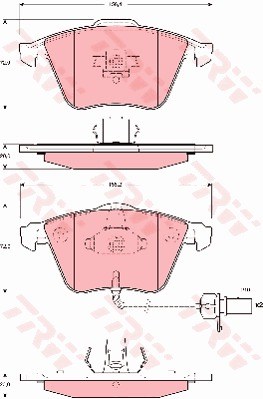 КОЛОДКИ ПЕРЕД ATE AUDI A4 00-, AUDI A6 04-,AUDI A8